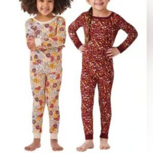Members Mark Toddler & Girls 4-Piece Organic Cotton Vintage Floral Pajama Set 3T